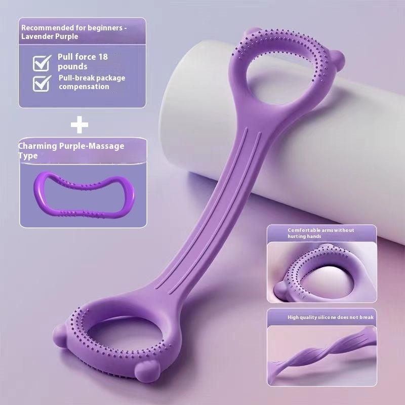 Yoga Elastic Band Eight-character Chest Expander Purple Random Color Yoga Ring