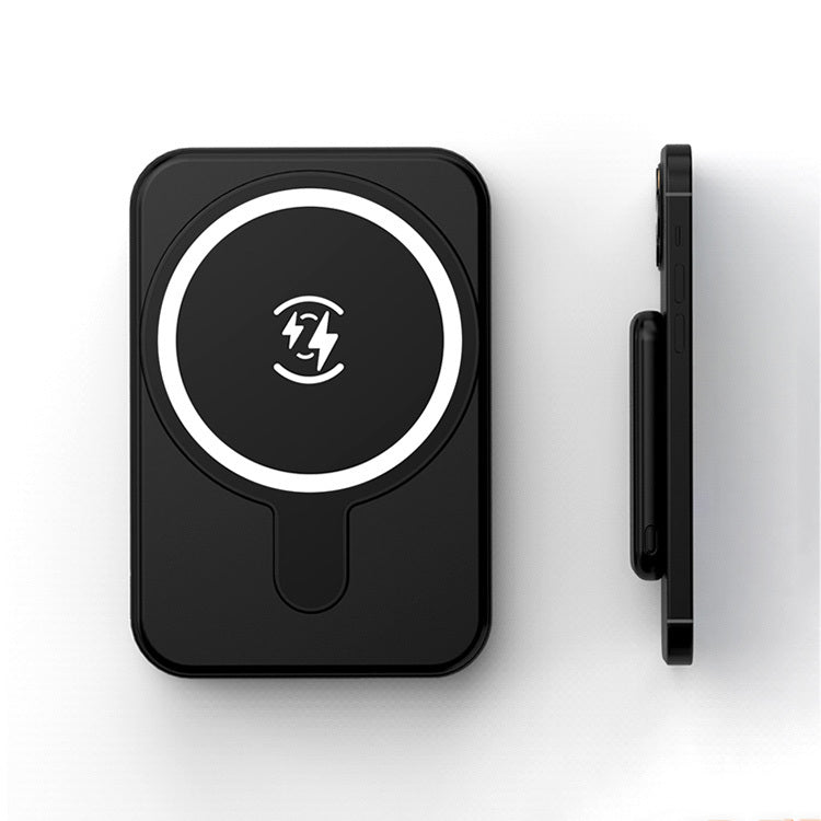 Mini Magnetic Power Bank 5000mAh Wireless Black 5000mAh
