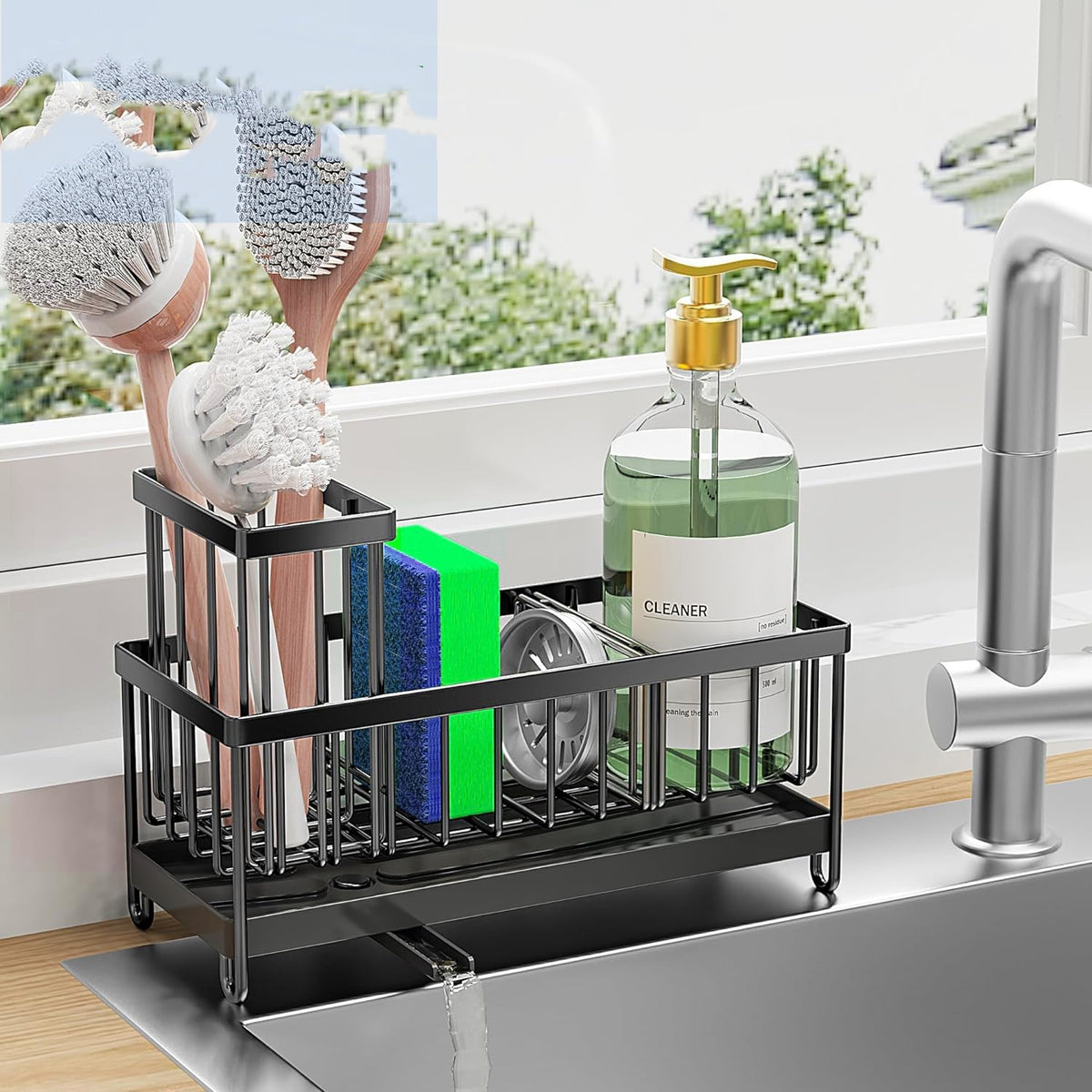 Kitchen 304 Stainless Steel Sponge And Cloth Storage Rack