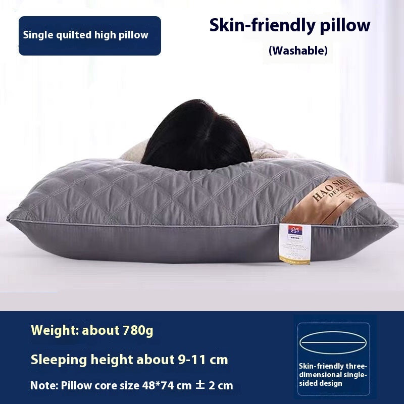 Pillow Core Comfortable Pillow Dark Gray Unilateral