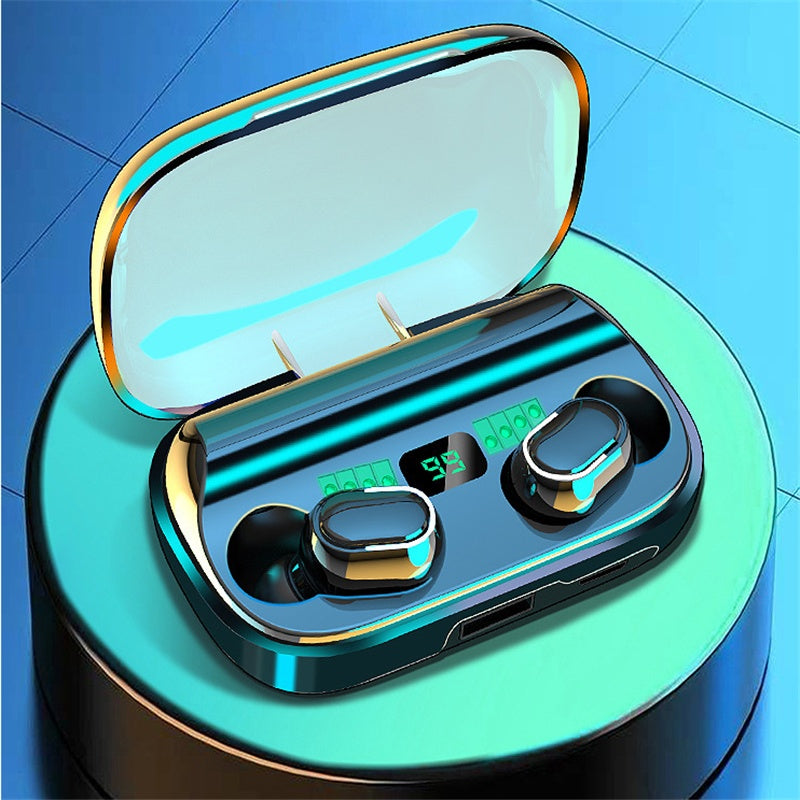 TWS digital display XT01 earphone Black