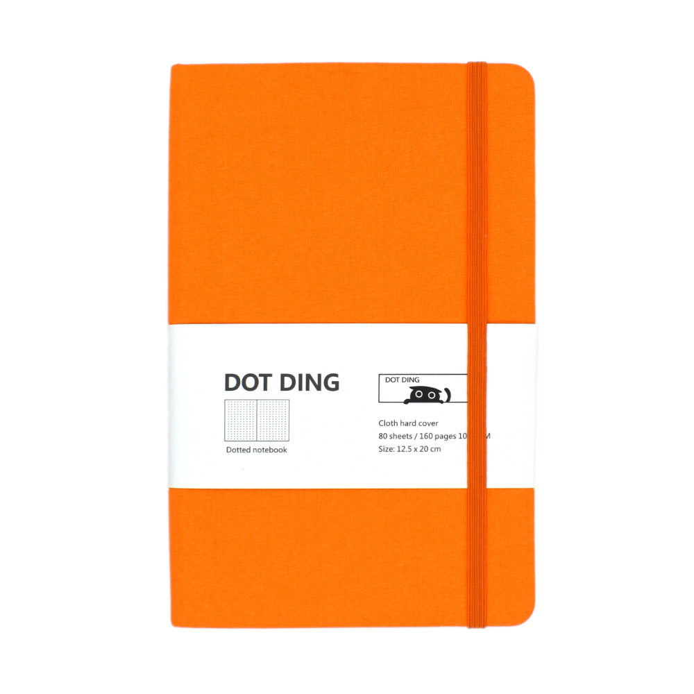 journal canvas point grid Orange A5