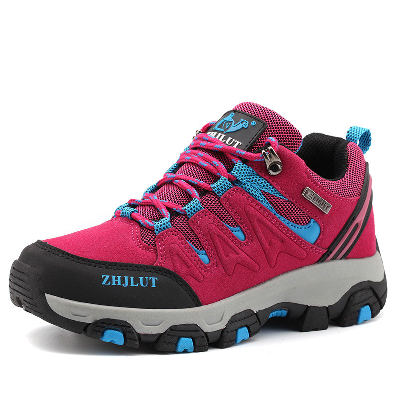 Men's Outdoor Leisure Breathable Mesh Shoes Rose Red