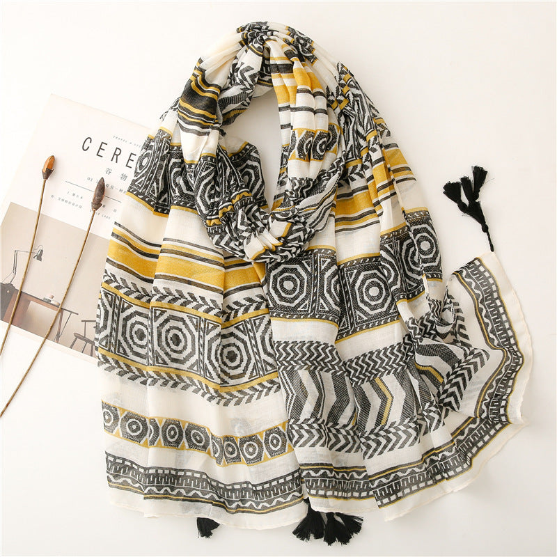 Creative Chinese Style Cotton And Linen Scarf SL2111011 180X88CM