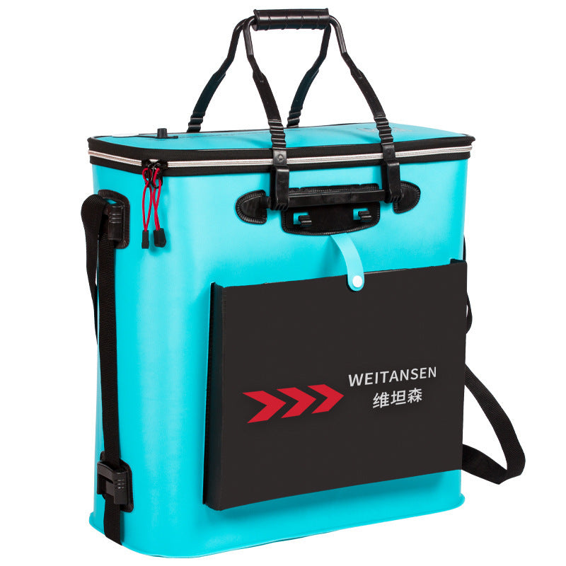 Fishing Box Live Fish Bucket Foldable Fish Blue