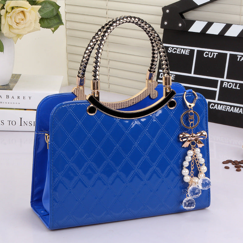 Lingge Shoulder Bags Women Handbags Messenger Bag 67 blue