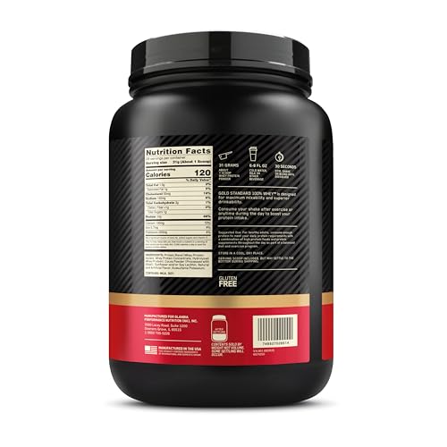 Optimum Nutrition Gold Standard 100% Whey Protein Powder, Double Rich Chocolate, 5 Pound (Packaging May Vary)