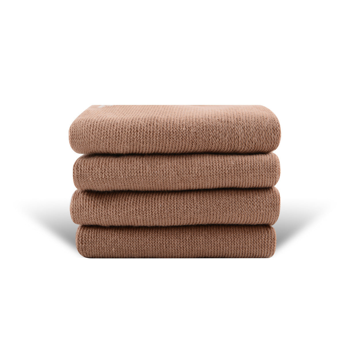 Solid Color High-elastic Mid-calf Boneless Macaron Colored Cotton Socks Light Tea