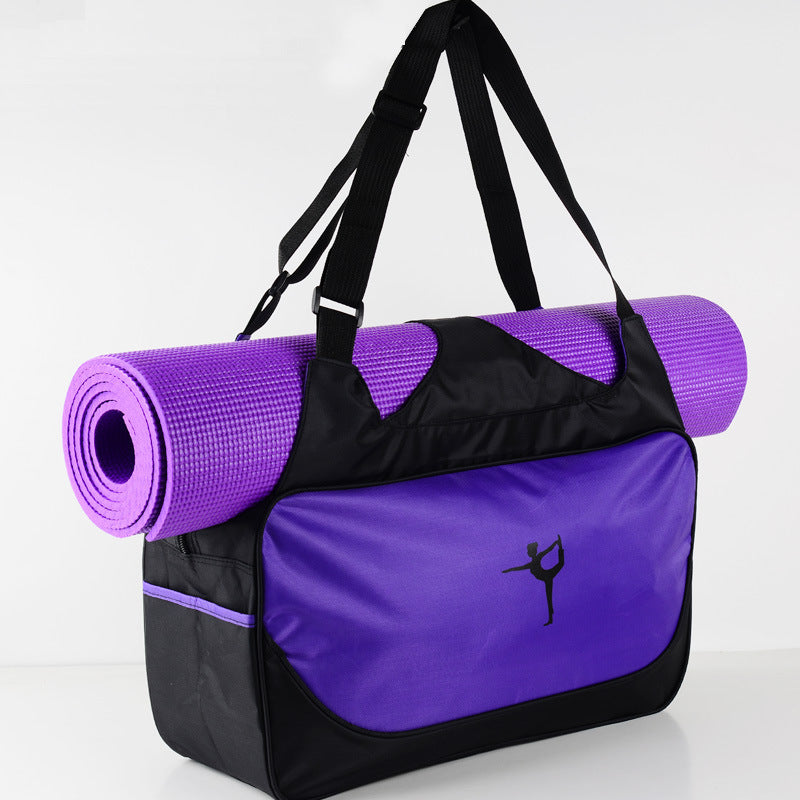 Yoga Bag Sports Travel Bag Large Capacity Yoga Mat Back Dark Purple