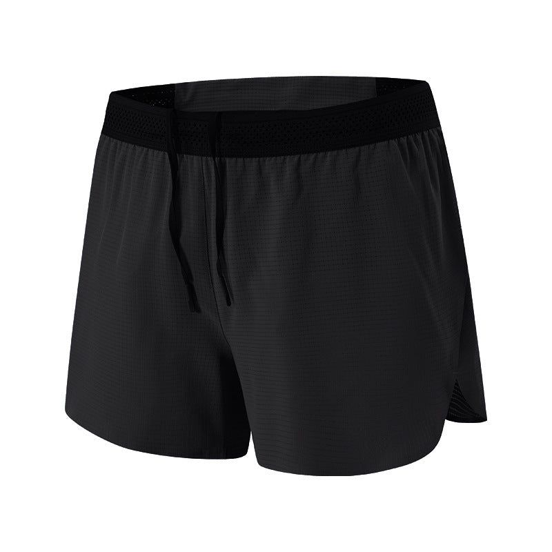 Quick-drying Shorts Glue-pressed Loose Breathable Outdoor Fitness Pants Running Exercise Shorts Black Style