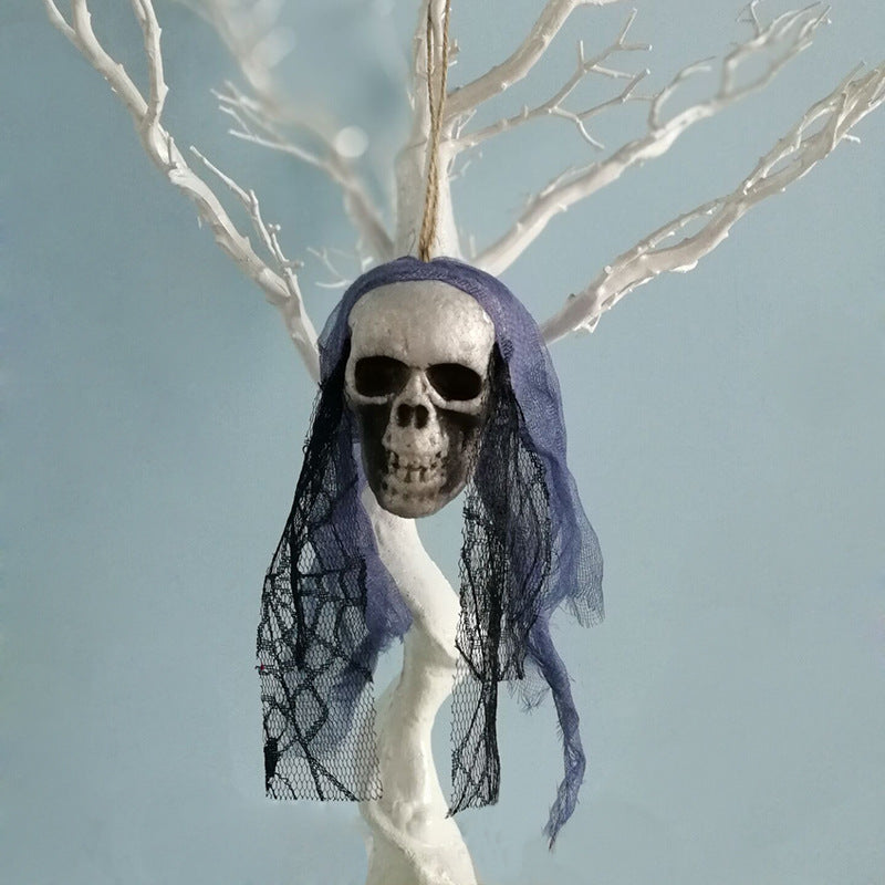 Halloween Skull Hanging Decor Purple