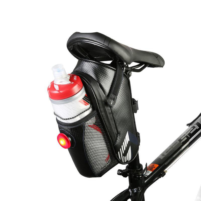 Bicycle saddle storage bag