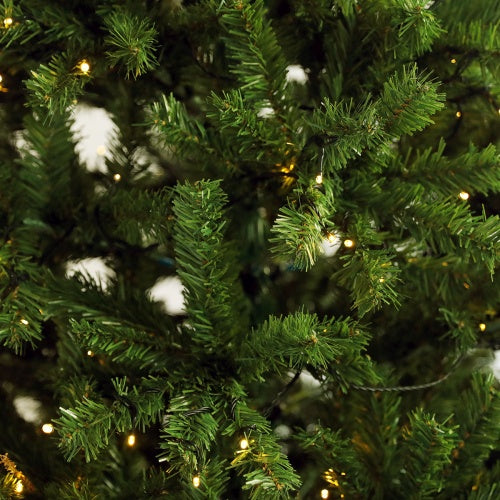 Pre-Installed Illuminated Christmas Tree 6 Foot Faux Hinged Christmas Tree With Foldable Stand