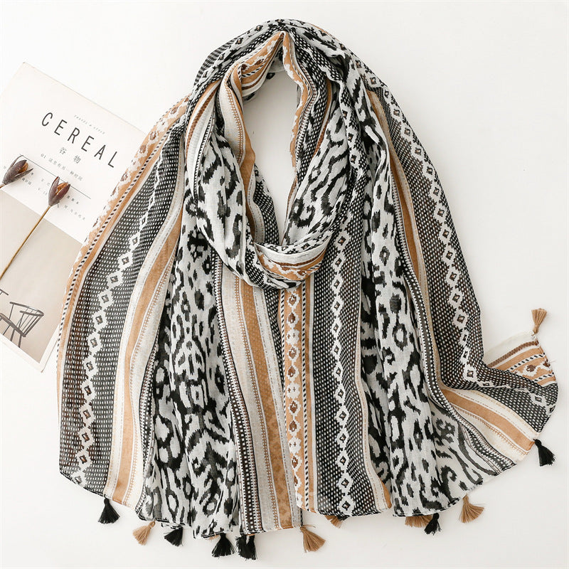 Creative Chinese Style Cotton And Linen Scarf SL2408022 180X88CM