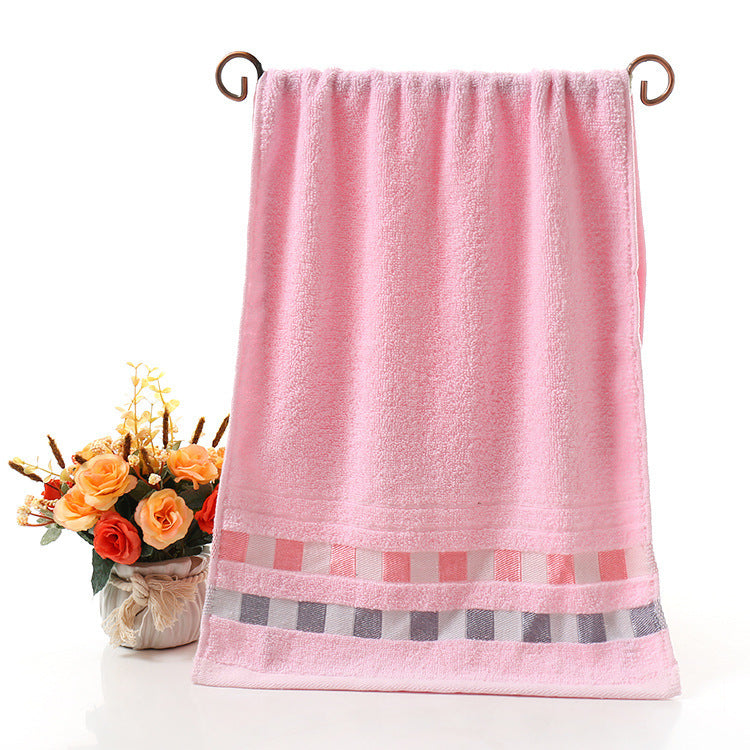Cotton face towel Square pink 73x33cm