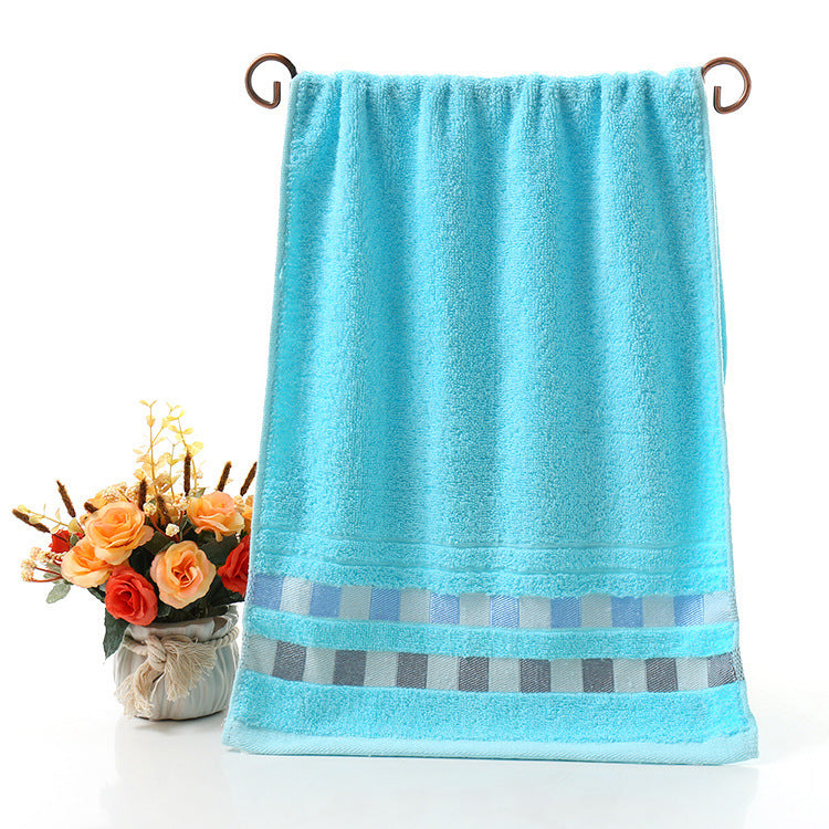 Cotton face towel Square blue 73x33cm