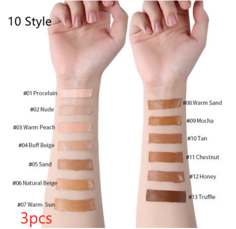 Makeup Liquid Foundation Oil Control Concealer 10 Style 3PCS