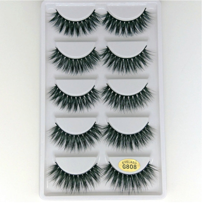 3D mink hair false eyelashes G808 (5 pairs)