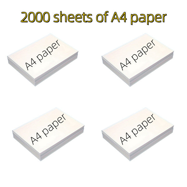 2000 Sheets Of A4 Paper, 80GSM White Paper, Printer Paper, Used For Office Printing, Menus, Images, Invitations, 500 Sheets Per Pack, A Total Of Four Packs, Size8.27 Inches X 11.69 Inches