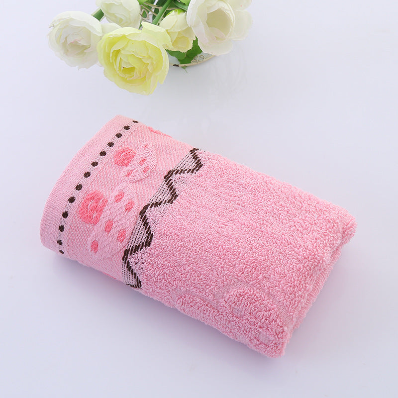 Cotton face towel Pink 73x33cm