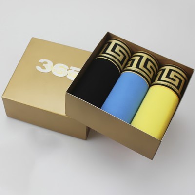Mens 3Pcs sexy Underwear Boxers Men Shorts Boxer Black yellow blue