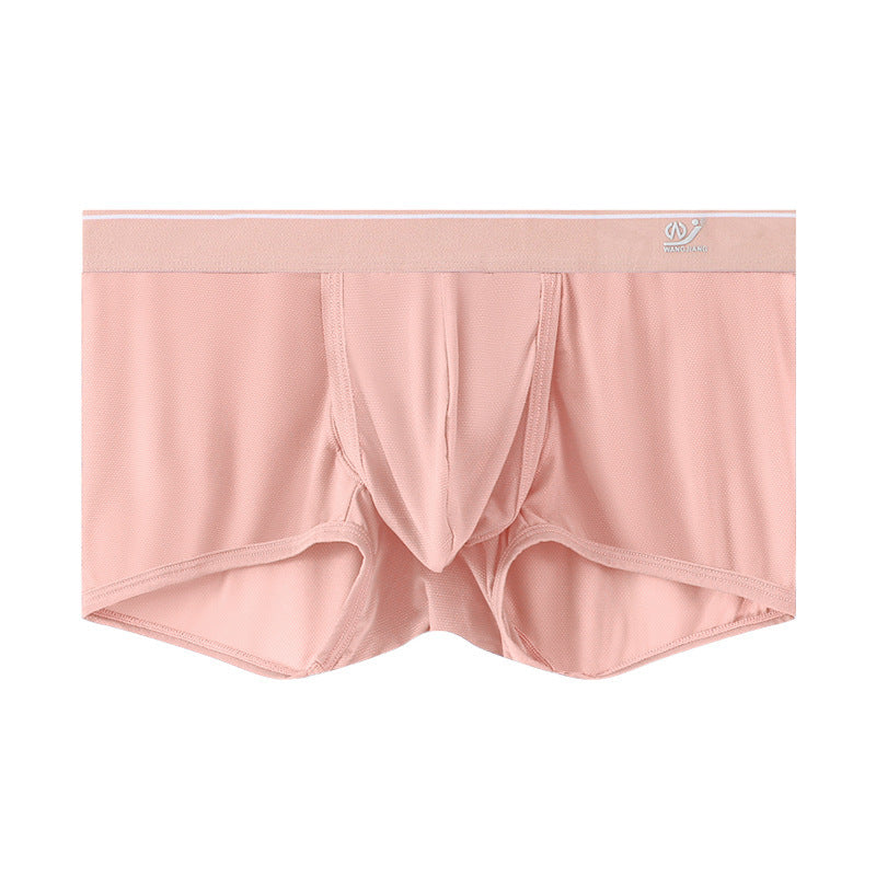 Fashion Personality Sports Ice Silk Underwear Men Pink
