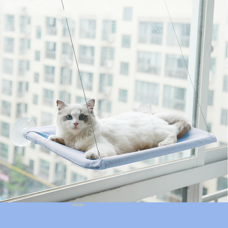 Pet Litter Sucker Hanging Cat Window Hammock Blue