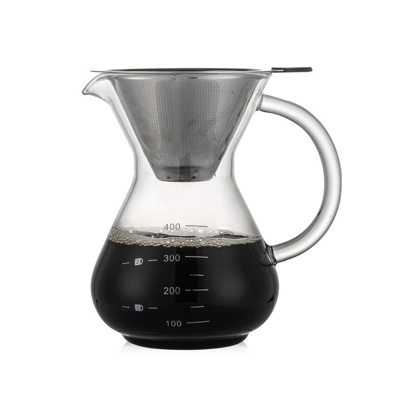 400ml glass hand coffee maker 400ml