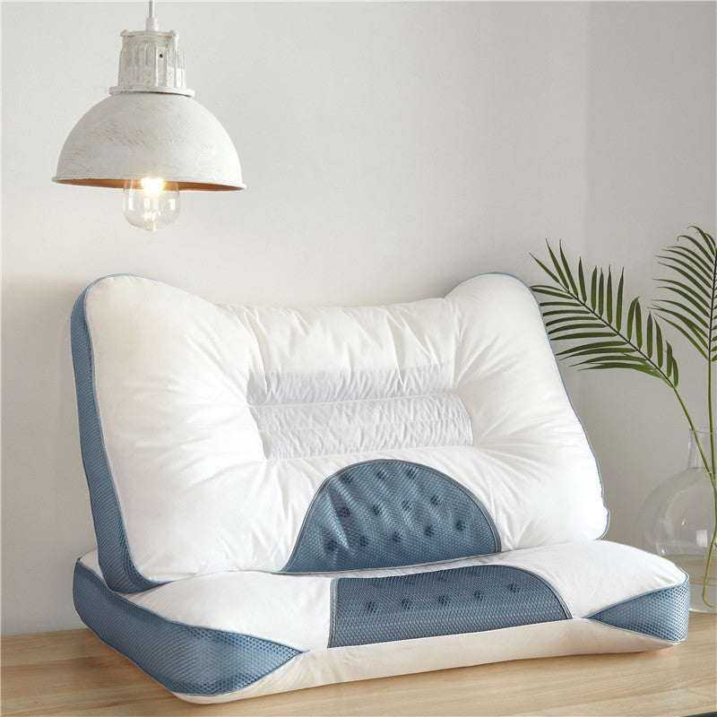 Health Care Pillow Neck Pillow Five-Star Hotel Pillow Light blue 48x74cm