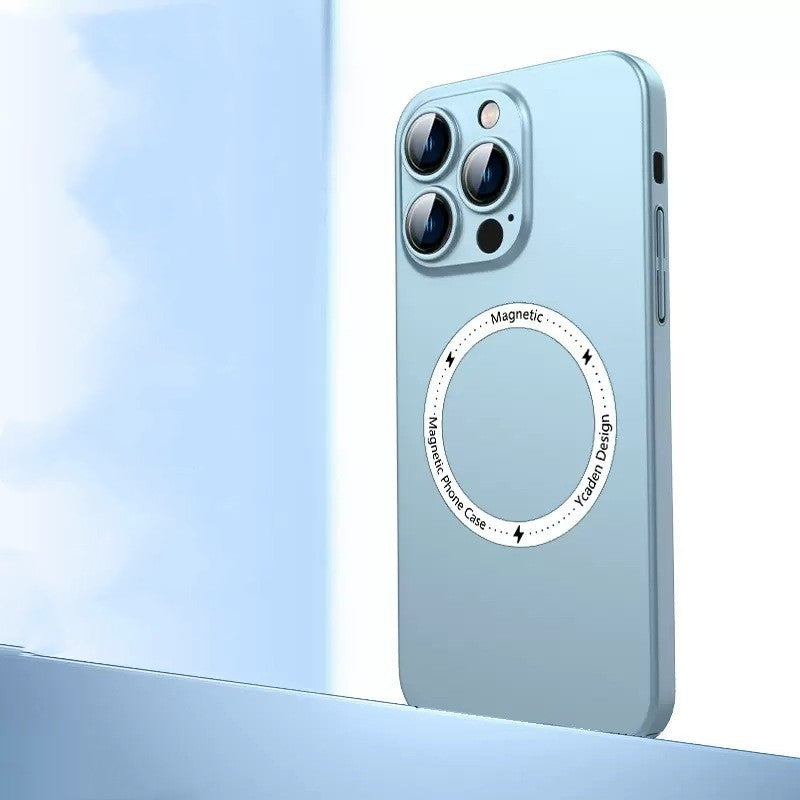 PC Skin Sense Magnetic Suction Phone Case Blue