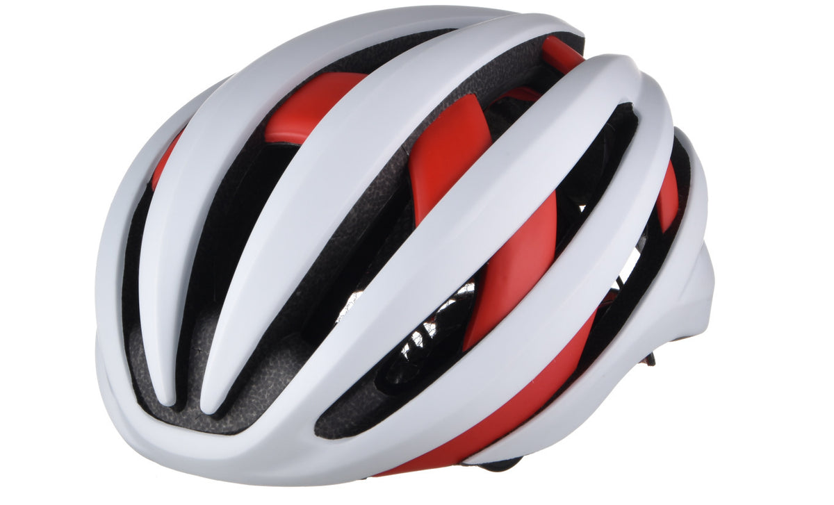 Smart Bluetooth helmet riding helmet Red and white One size