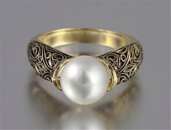pearl ring Gold No. 8