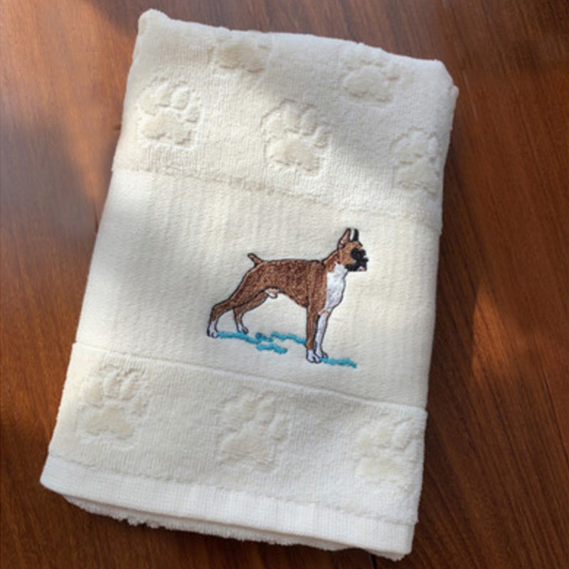 Dog Embroidery Water Absorbing Wash Towel 5 Style 62x40cm