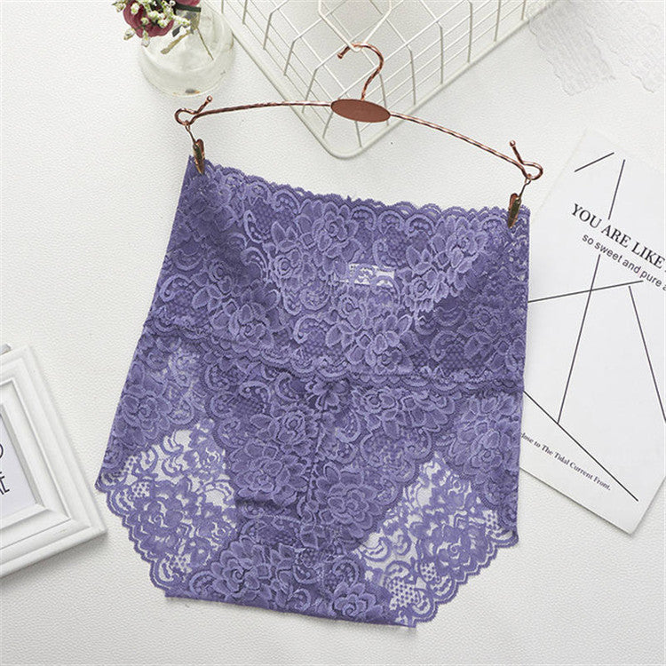 Women Sexy Lace Underwear Blue
