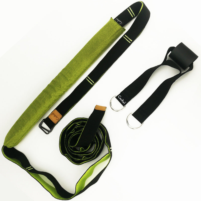 Yoga Strap Exercise Gym Belt Green 4.0 cm