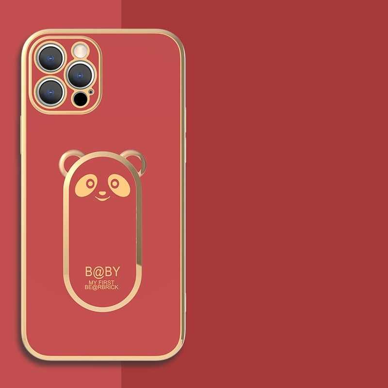 Panda Magnetic Ring Holder Phone Case Cover Red