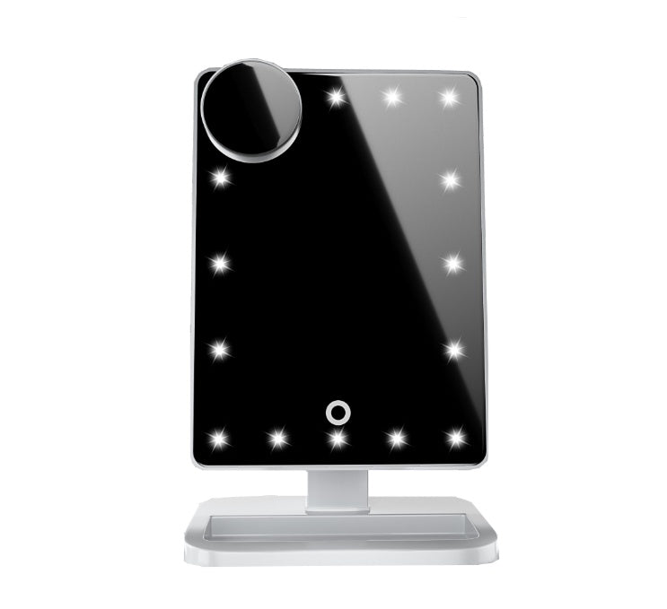 Touch Screen Makeup Mirror With 20 LED Light Bluetooth Music Speaker 10X Magnifying Mirrors Lights White