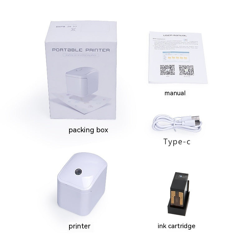 Handheld Mini Printer Portable Inkjet DIY Label JT01