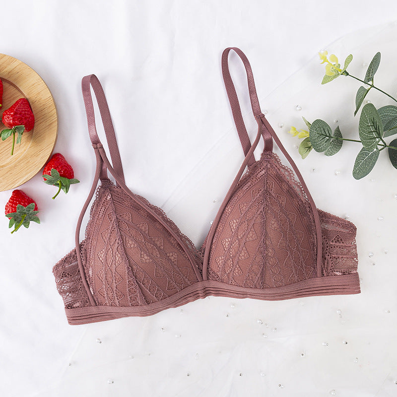 French Thin Section Gathered Lace Underwear Women Lotus root