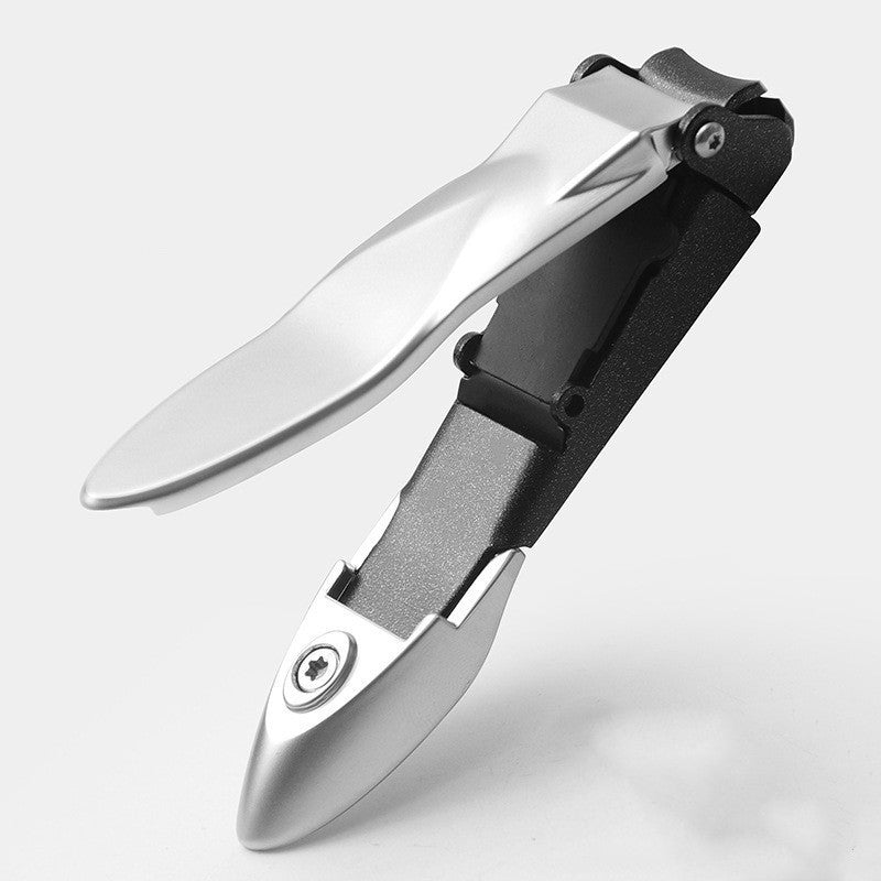 Anti-splash Stainless Steel Nail Clippers Pearl chrome silver