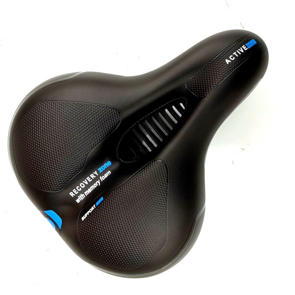 Mountain bike seat cushion with taillight Black blue