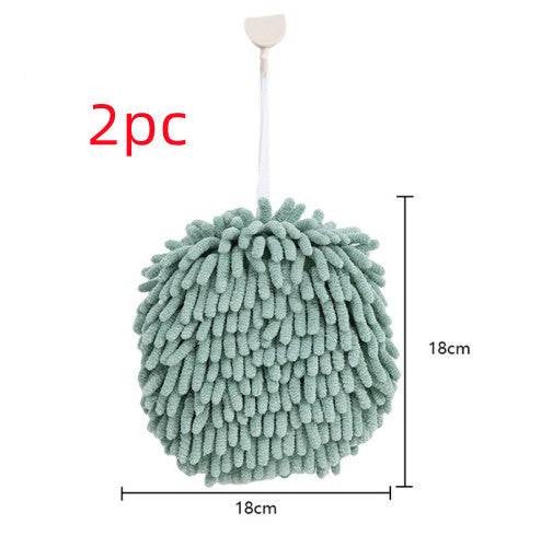The Kitchen And Bathroom Absorb Water And Wipe Handball Green 2PCS