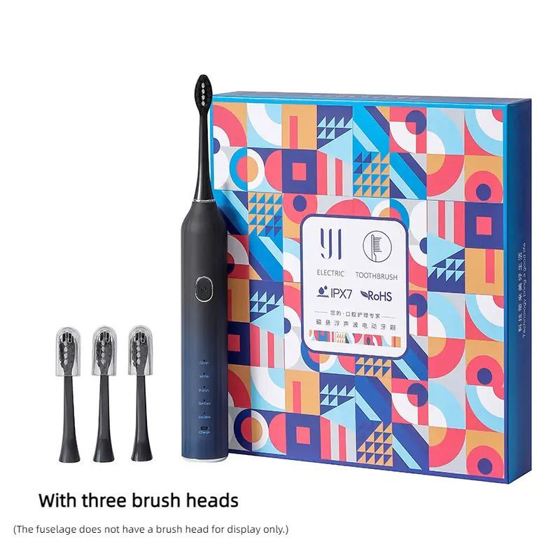 New Electric Toothbrush IPX7 Waterproof Smart Brush Ultrasonic Whitening Teeth Tooth Brush For Toothbrushes 120-day Black