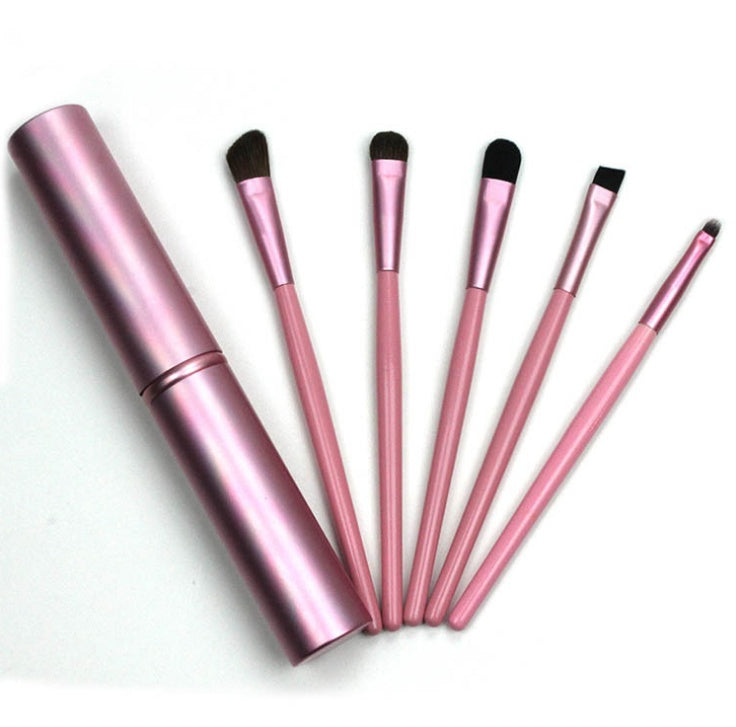 5pcs Travel Portable Mini Eye Makeup Brushes Pink