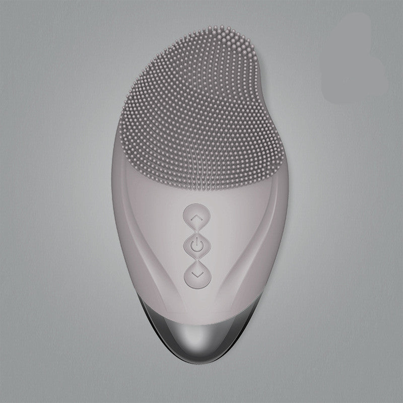 Heated electric silicone cleansing instrument Grey