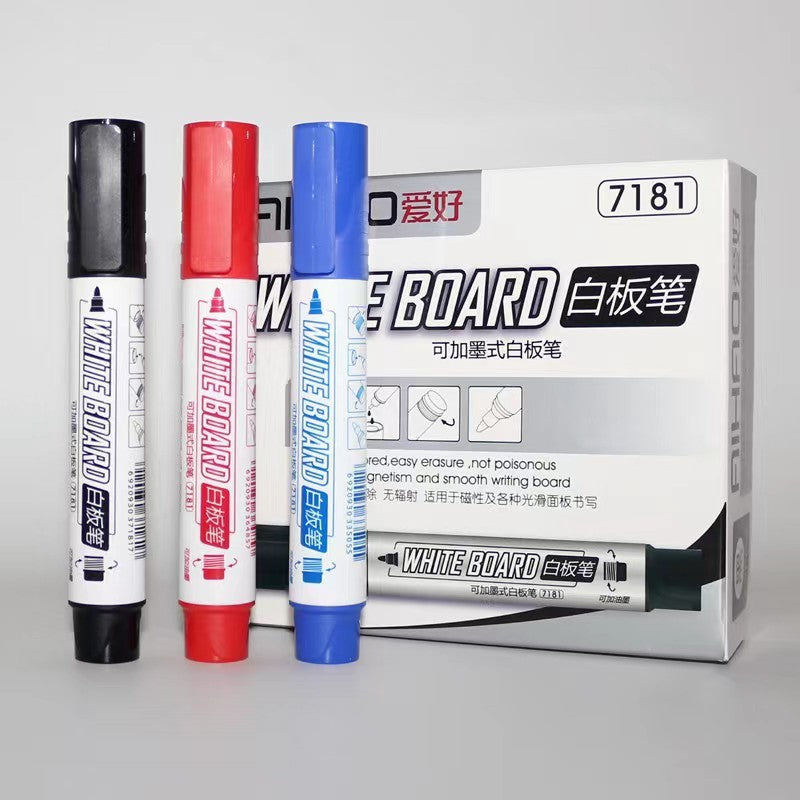 Ink-adding Whiteboard Marker Large Capacity Erasable Office Student Marker