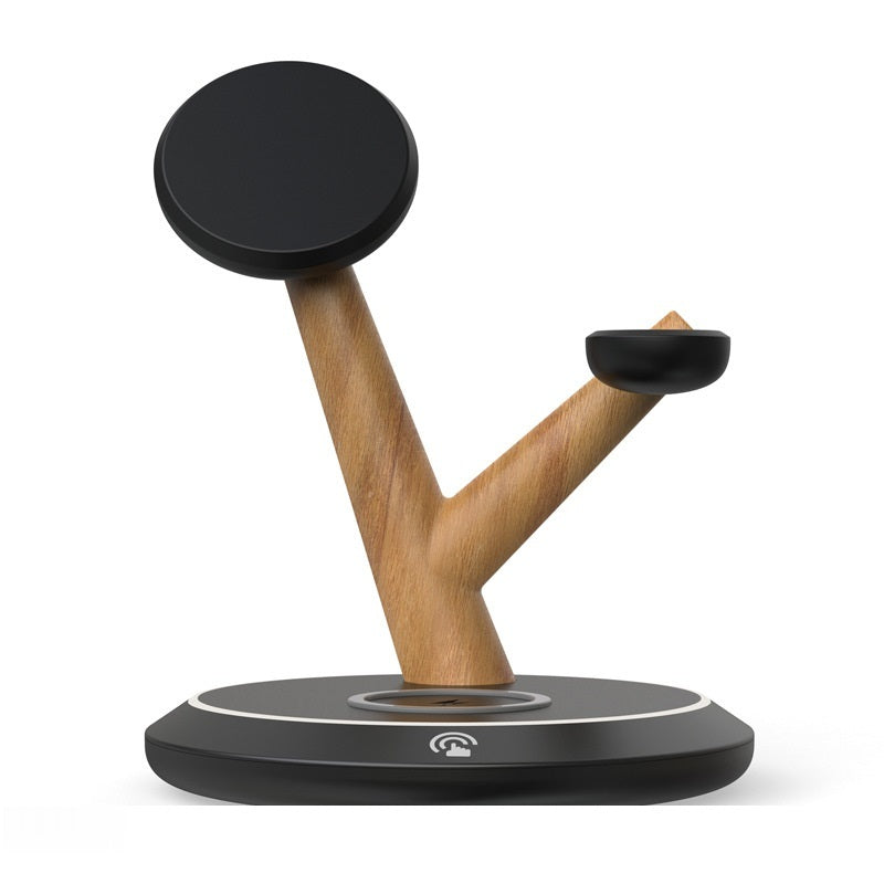 Magnetic Wireless Charger 4 In 1 Stand For Phone Wireless Charging Station For Apple Watch Black