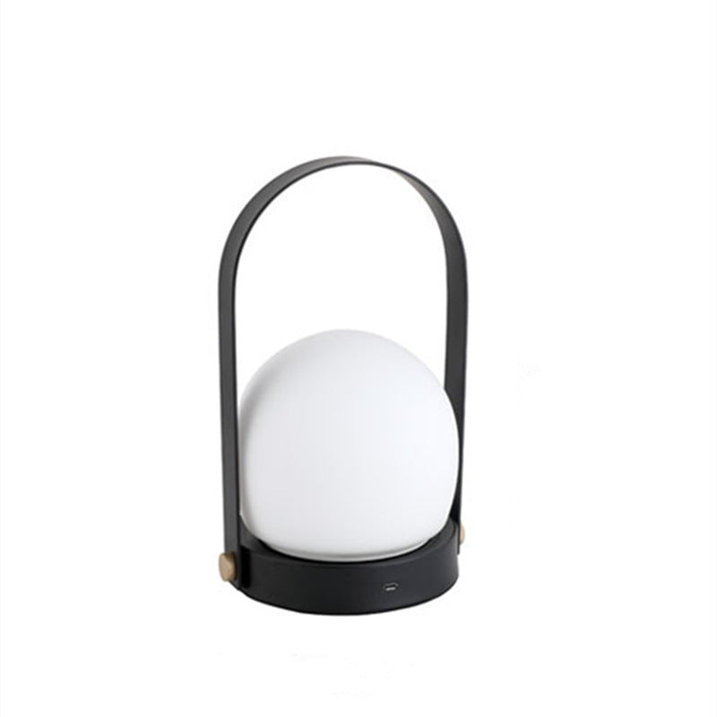 LED Charging Table Lamp Outdoor Camping Dining Black 220V