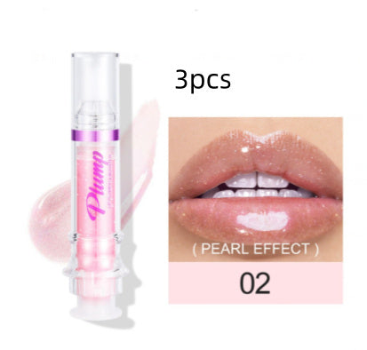 New Tube Lip Rich Lip Color Slightly Spicy Lip Honey Lip Glass Mirror Face Lip Mirror Liquid Lipstick 2Color3pcs