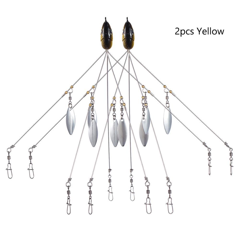 Bassdash Umbrella Fishing lure 2pc Yellow